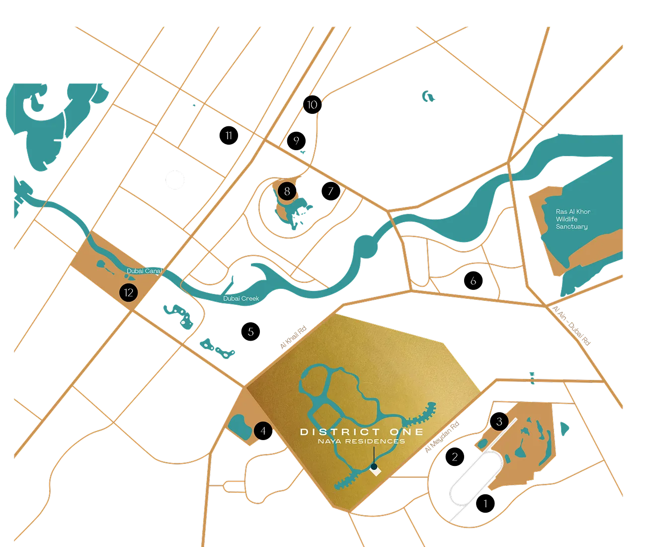 District One Naya Residences location map